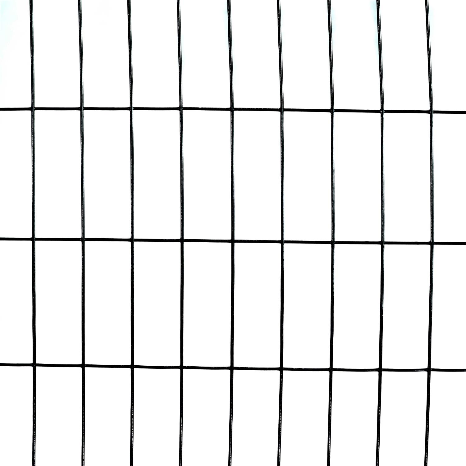 Welded wire fence 8' x 100' 2” x 4” mesh black PVC coated 14 gauge galvanized wire at Deerbusters - Image 3