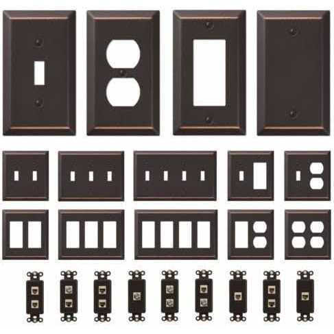 Oil Rubbed Bronze Wall Switch Plate Outlet Cover Toggle Rocker GFI Duplex Outlet