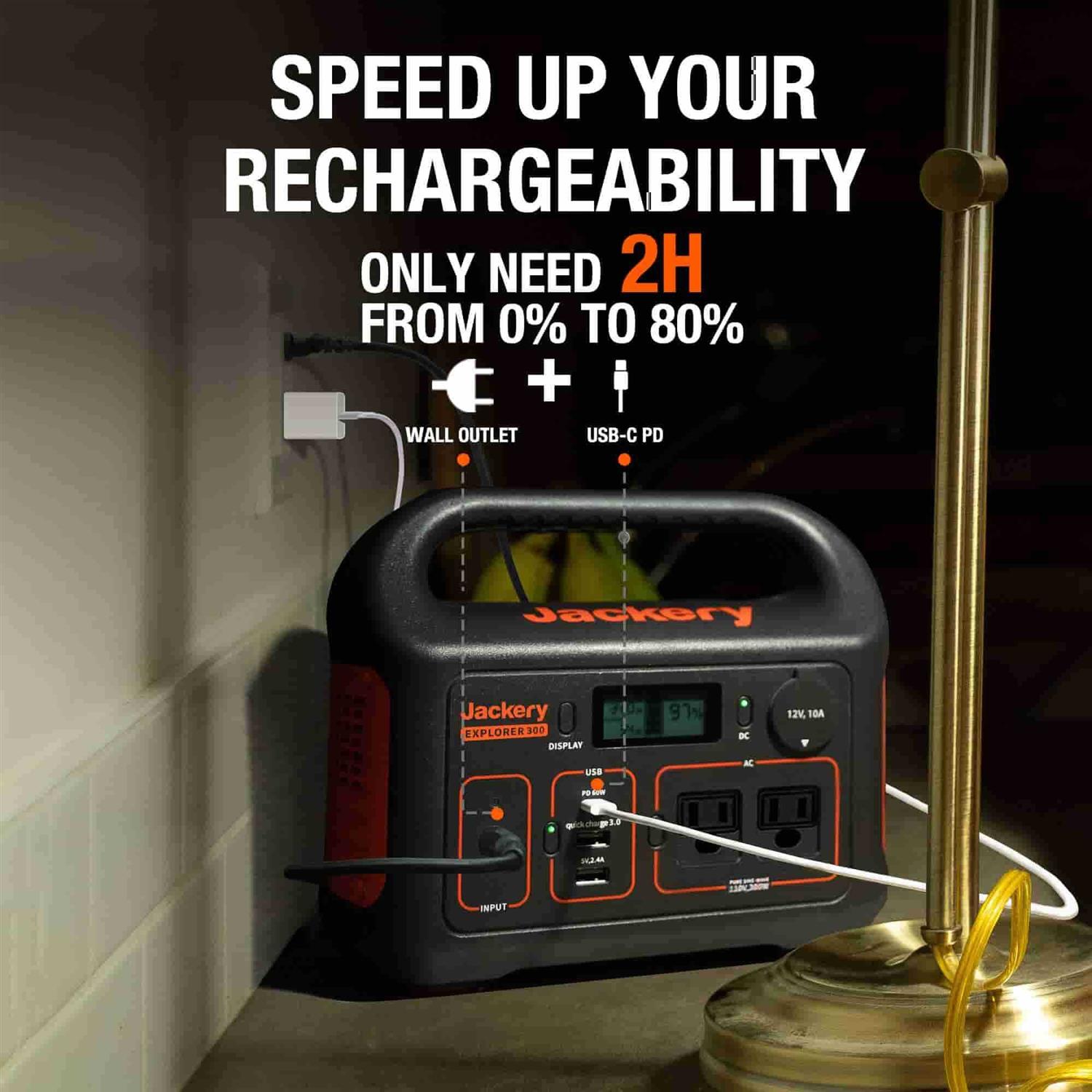 Jackery Portable Power Station Explorer 300 293Wh Backup Lithium Battery - Image 3