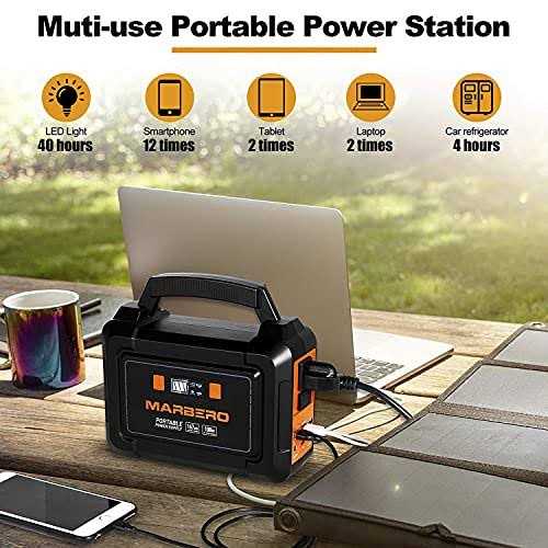MARBERO 167Wh Portable Power Station 45000mAh Solar Generators Lithium Battery Power Supply with 110V AC Outlet - Image 5