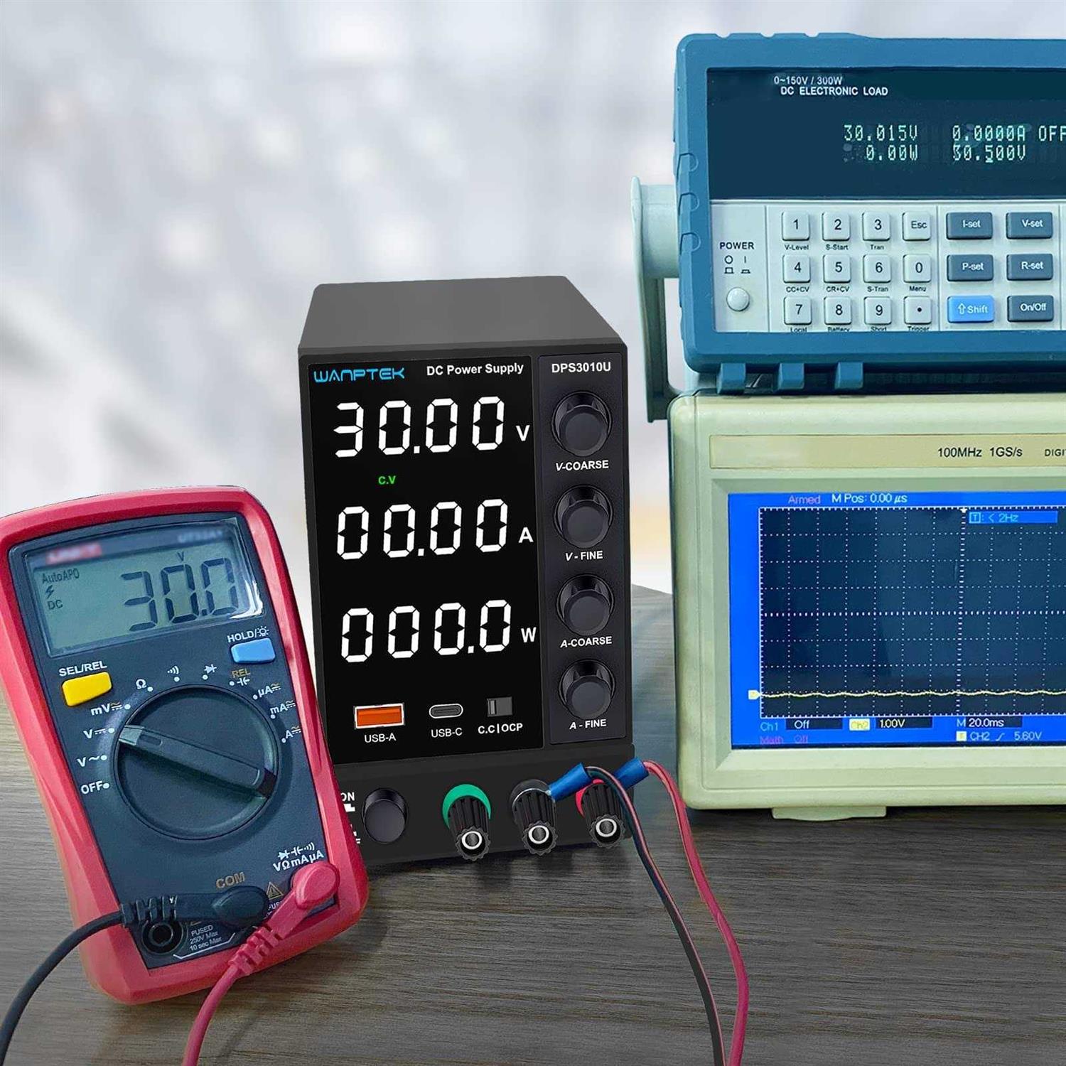 Wanptek DC Power Supply Variable Adjustable Switching Regulated with Encoder Coarse & Fine Adjustments Knob - Image 4
