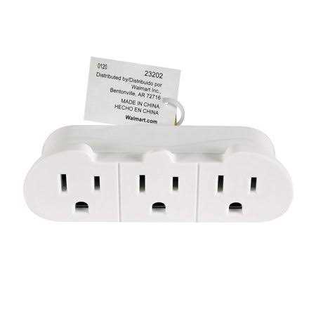 Hyper Tough 3-Outlet Grounded Plug-In Type Wall Tap - Image 2