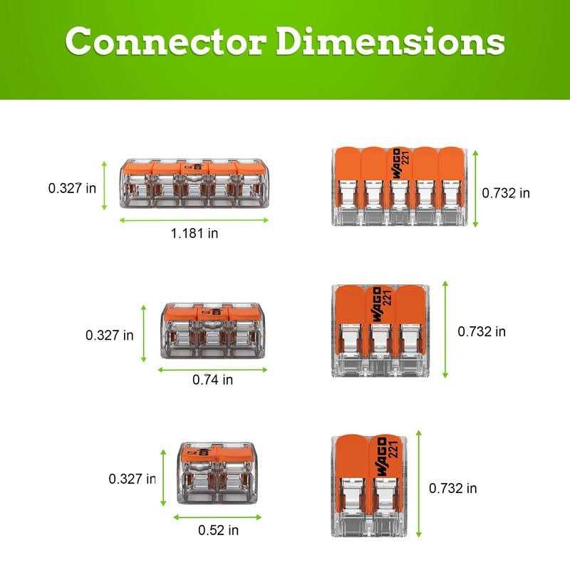 New Age America WAGO 221 Series 25pc Compact Splicing Wire Connectors Assortment Pack - Image 5