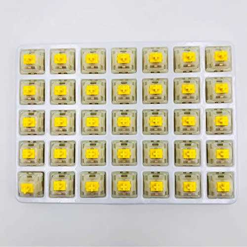 Gateron Milky Yellow Pro Switches Pre-lubed 5 Pin Linear Keyboard Switches for MX Mechanical Keyboard - Image 3
