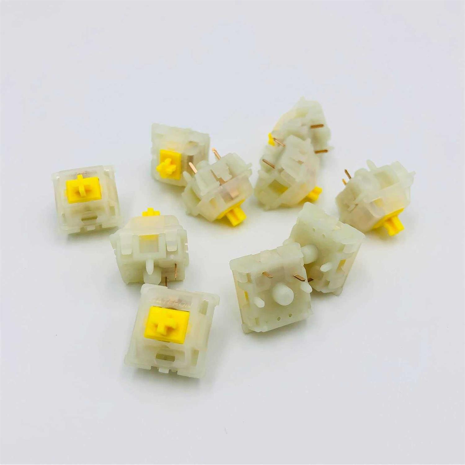 Gateron Milky Yellow Pro Switches Pre-lubed 5 Pin Linear Keyboard Switches for MX Mechanical Keyboard - Image 4