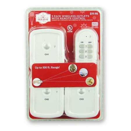 Holiday Time 15-amp Wireless Outlets with Remote Control