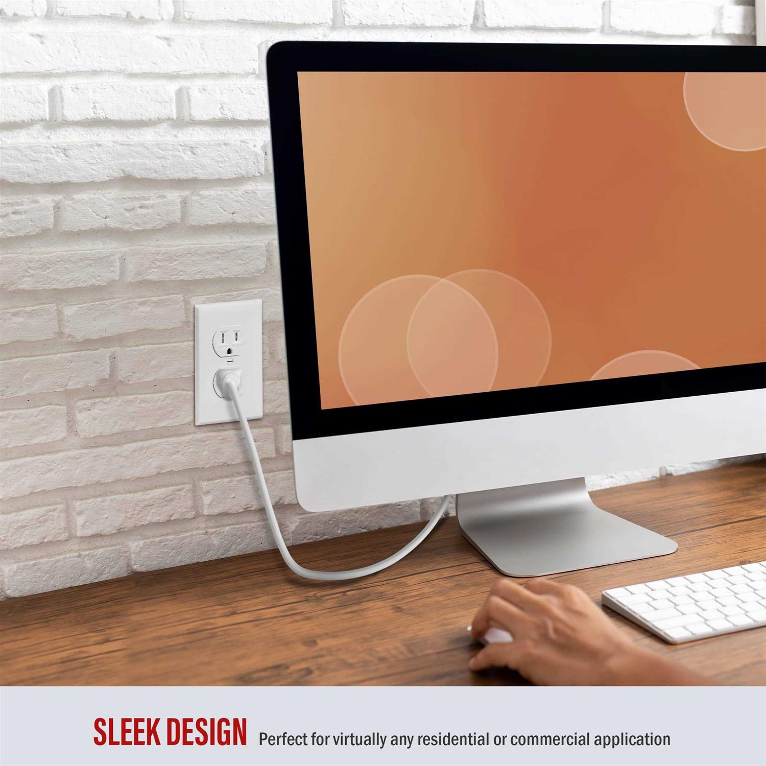 Enerlites Duplex Outlets and Wall Plates Bundle Tamper-Resistant Electrical Receptacle - Image 3