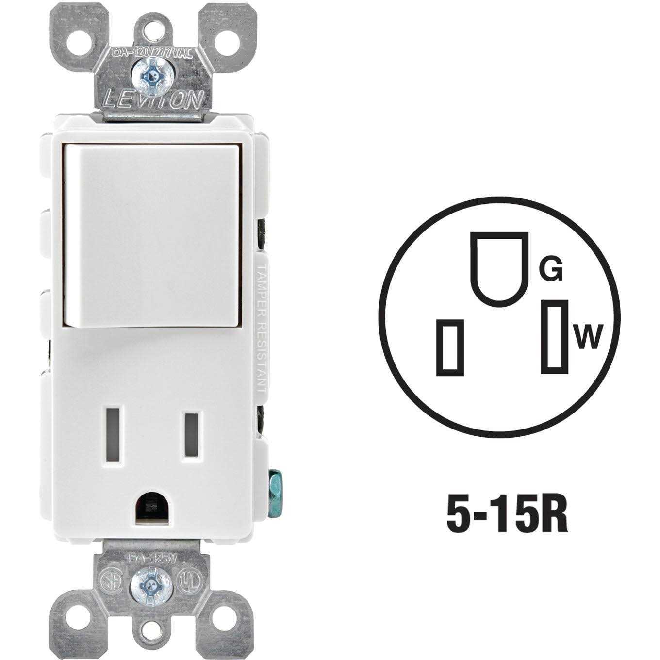 Leviton Decora Combination Switch Receptacle - Image 5