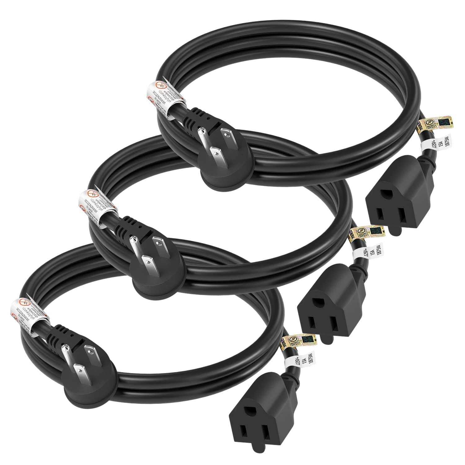 Firmerst 1875W 15A Extension Cord Flat Plug
