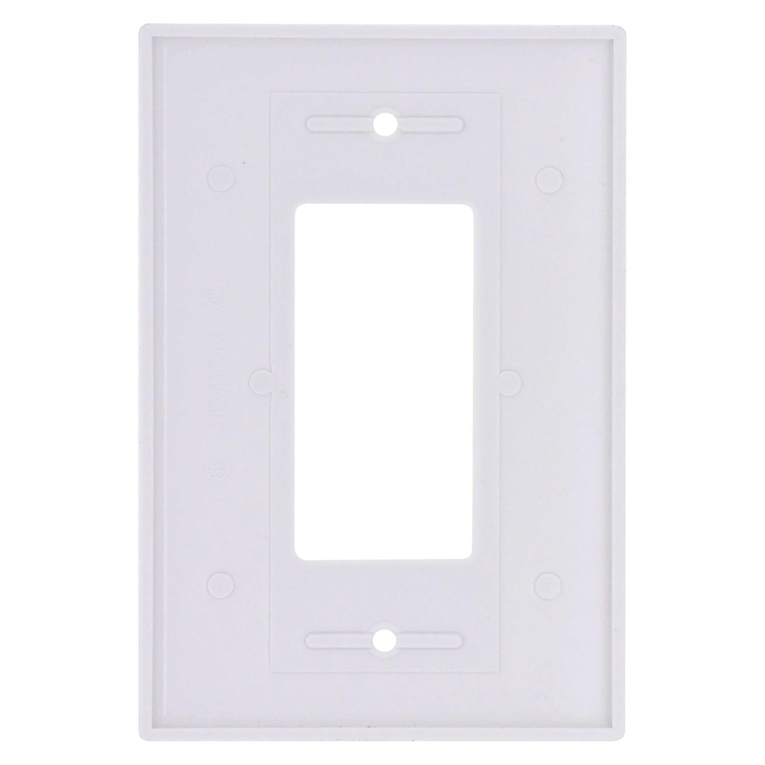 Leviton White 1-Gang Decorator/Rocker Wall Plate - Image 4