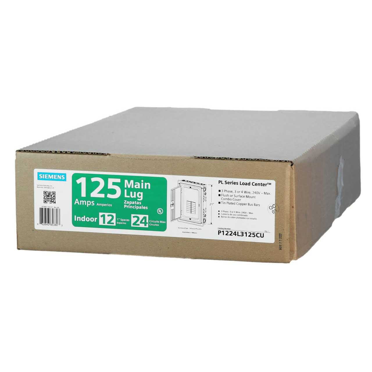 Siemens P1224L3125CU Main Lug Load Center - Image 3