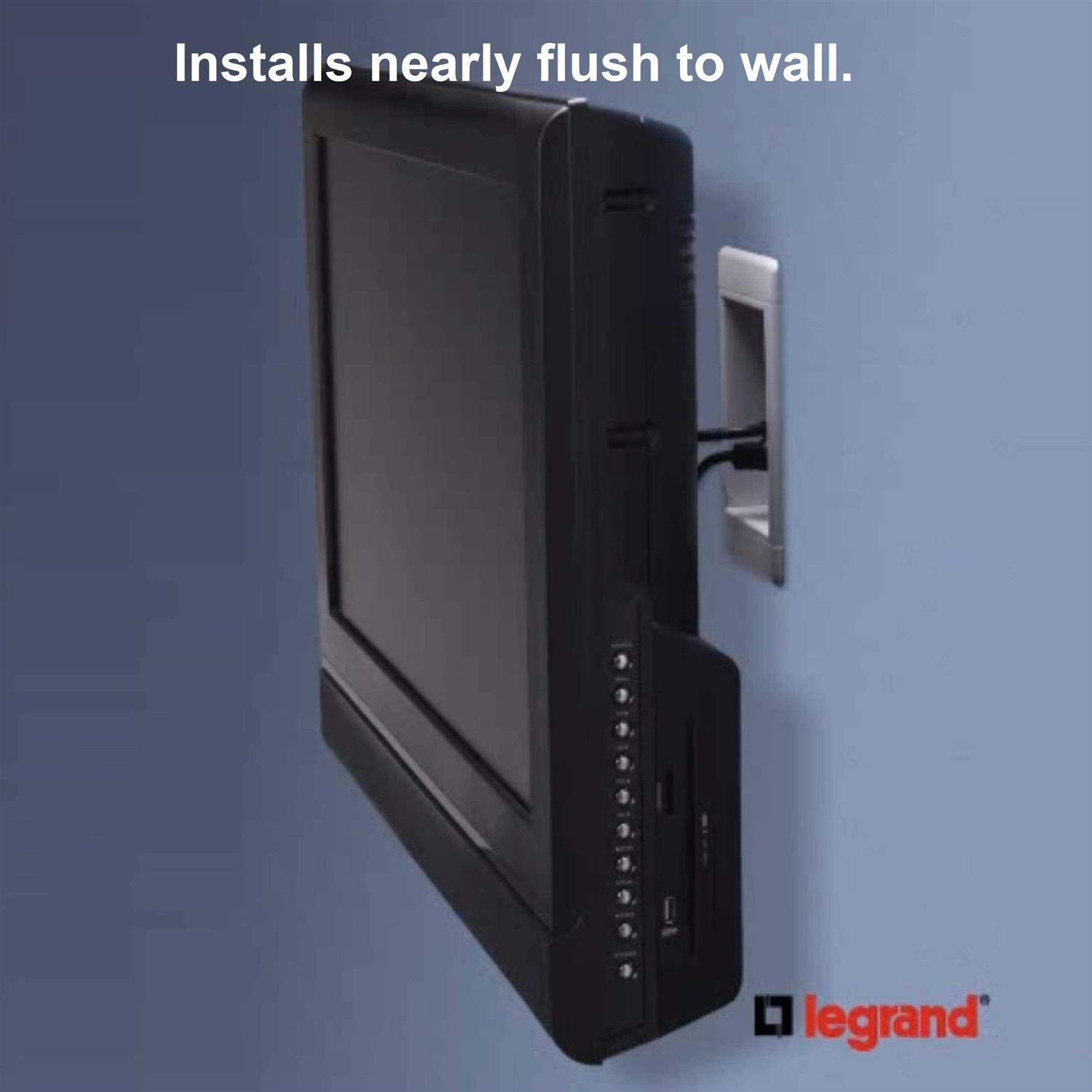 Legrand Tv1wtvs Pass & Seymour Single Gang Recessed TV Box with Surge Protective and Low-Voltage Kit - Image 3