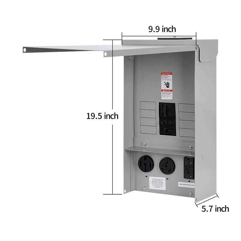 Hiweld Temporary Power Outlet Panel with 20, 30, and 50-Amp Receptacle Installed,RV Electrical - Image 4