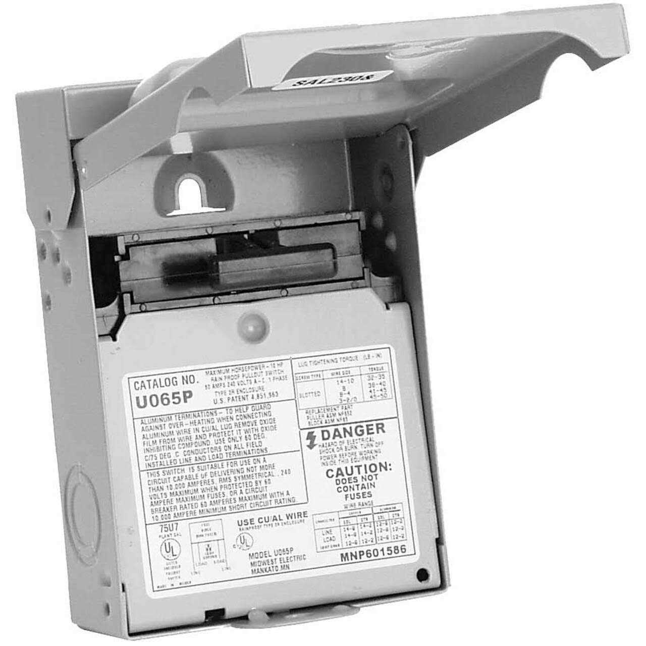 GE Air Conditioning Disconnect Switch U065P