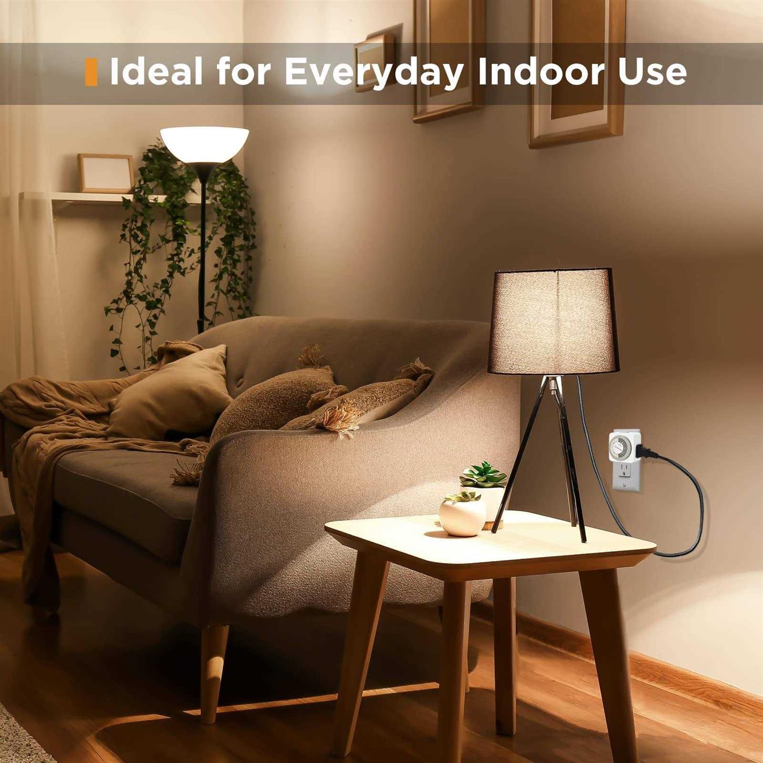 G-Homa Timers for Electrical Outlets 24 Hour Indoor Plug-in Mechanical Timer Mini - Image 2