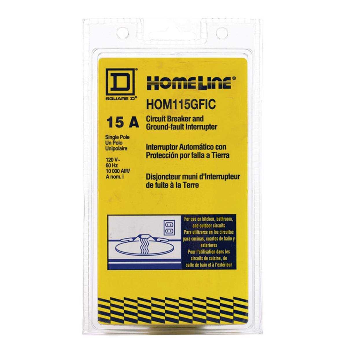 Square D Homeline 15 Amp Single-Pole GFCI Circuit Breaker - Image 5