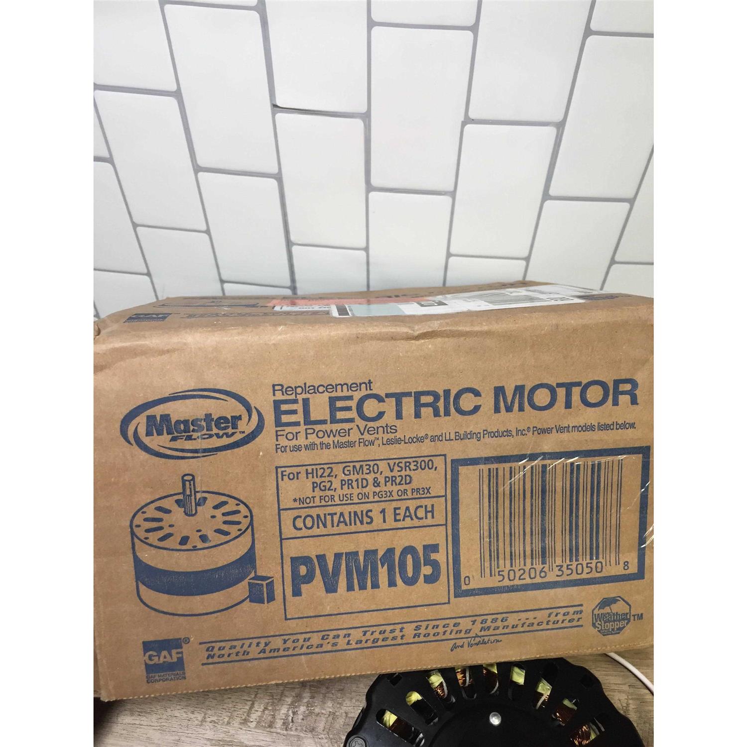 Master Flow Power Vent Replacement Motor PVM105/110 - Image 4