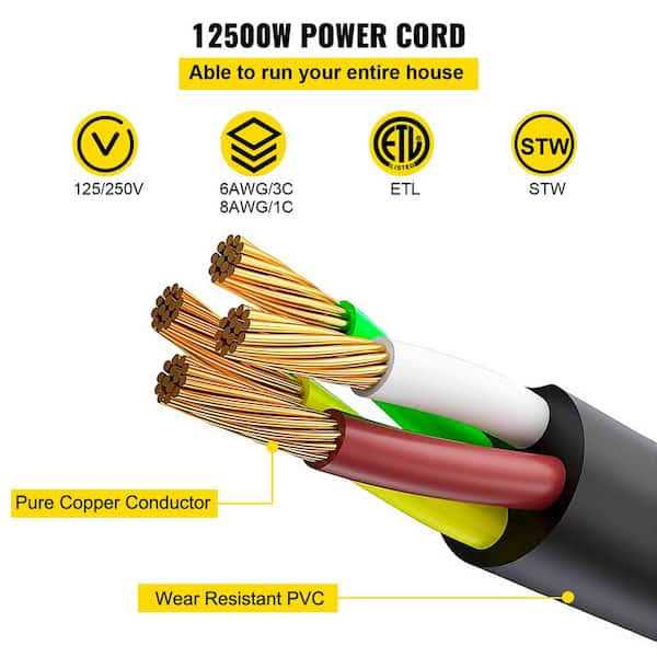 VEVOR 50 Amp RV Extension Cord Wire Gauge RV Wire Diameter Extension Cord RV Cord Power - Image 4