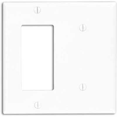 Hubbell P1326W Wallplate, 2-Gang 1) Decor 1) Blank, White - Image 4