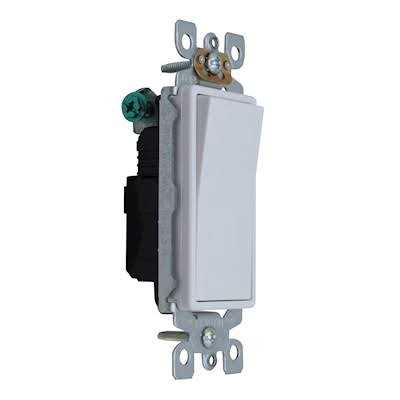 Leviton 5601-2WM 15Amp 120/277V Decora Rocker Single Pole AC Quiet Switch - Image 4