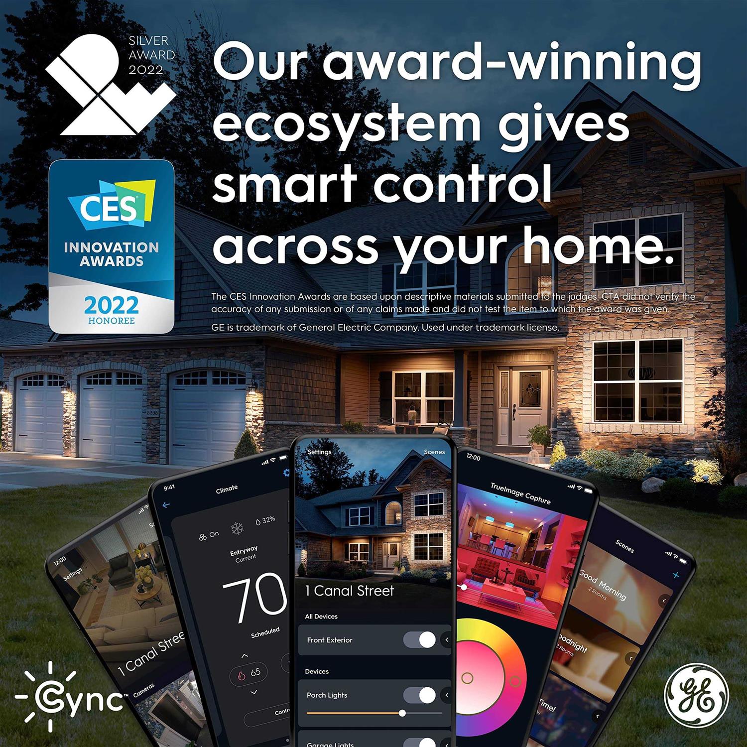 GE Cync Indoor Smart Plug, Bluetooth and Wi-Fi Smart Outlet Socket - Image 4