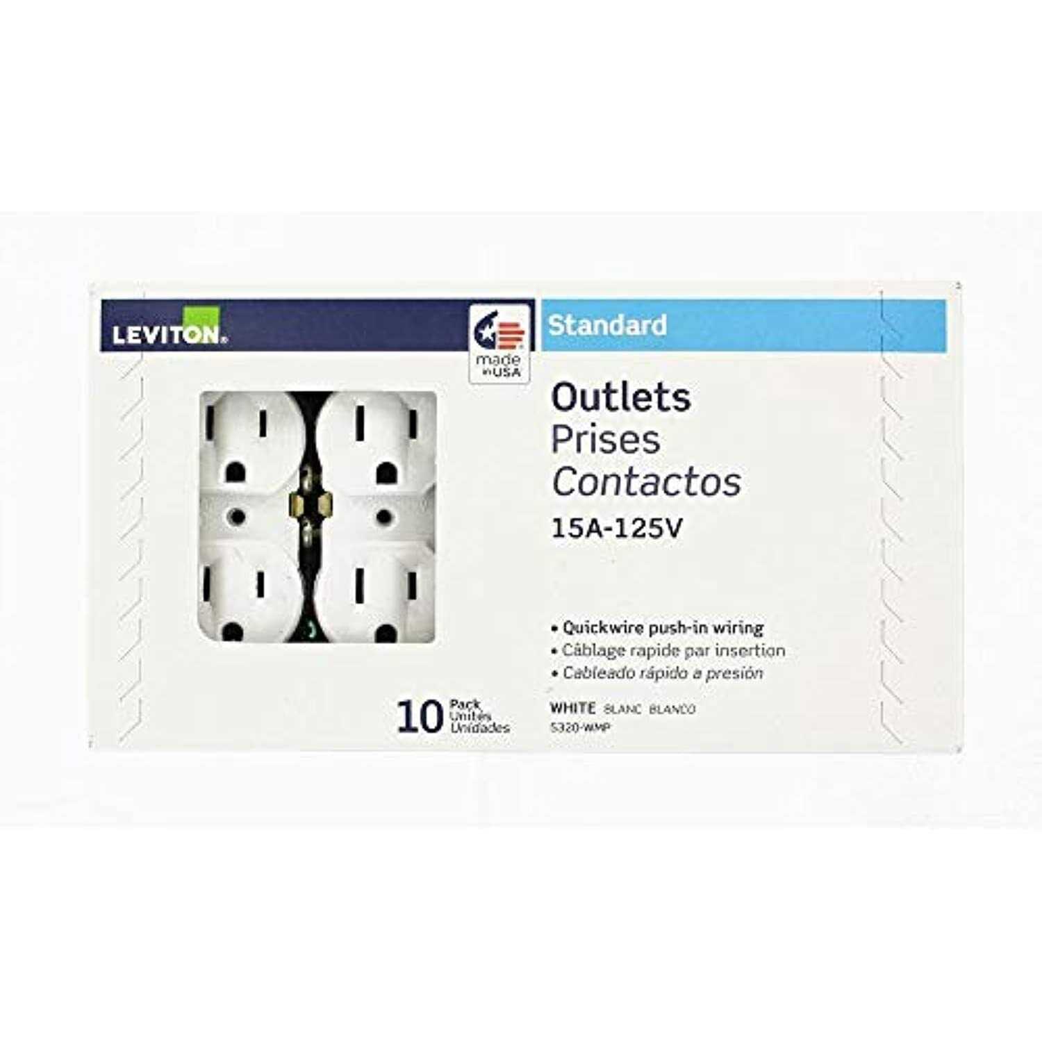 Leviton Grounded Duplex Outlet 10-Pack - Image 5