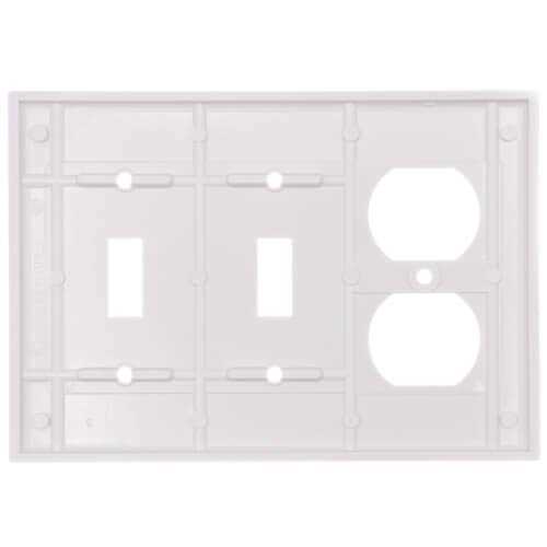 Leviton White 3-Gang 2-Toggle/1-Duplex Wall Plate 88021 - Image 3