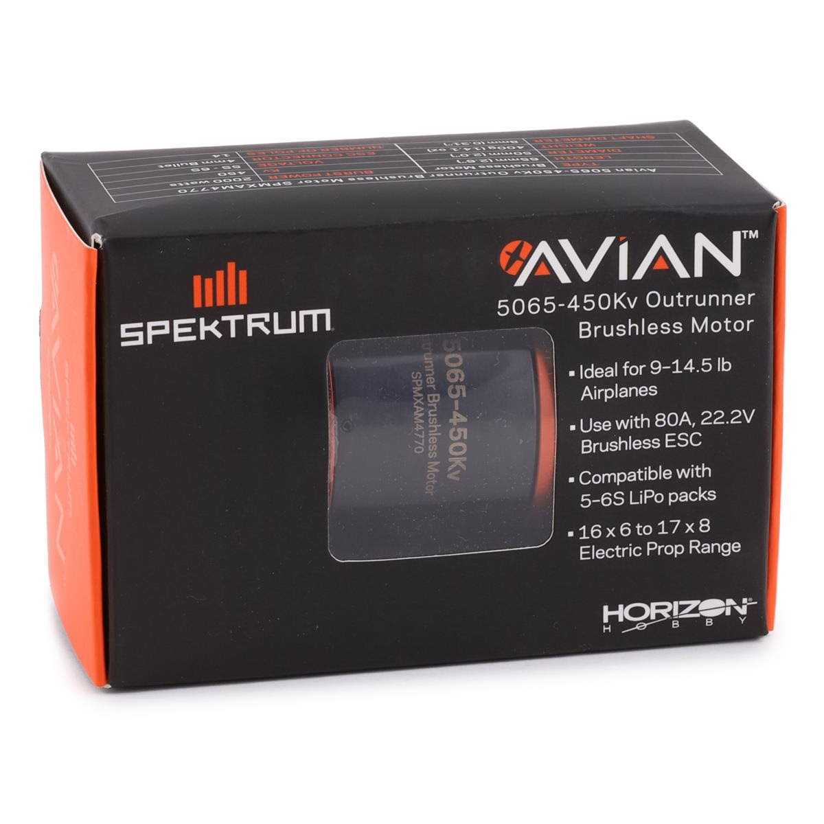 Spektrum Avian 5065-450Kv Outrunner Brushless Motor SPMXAM4770 - Image 5