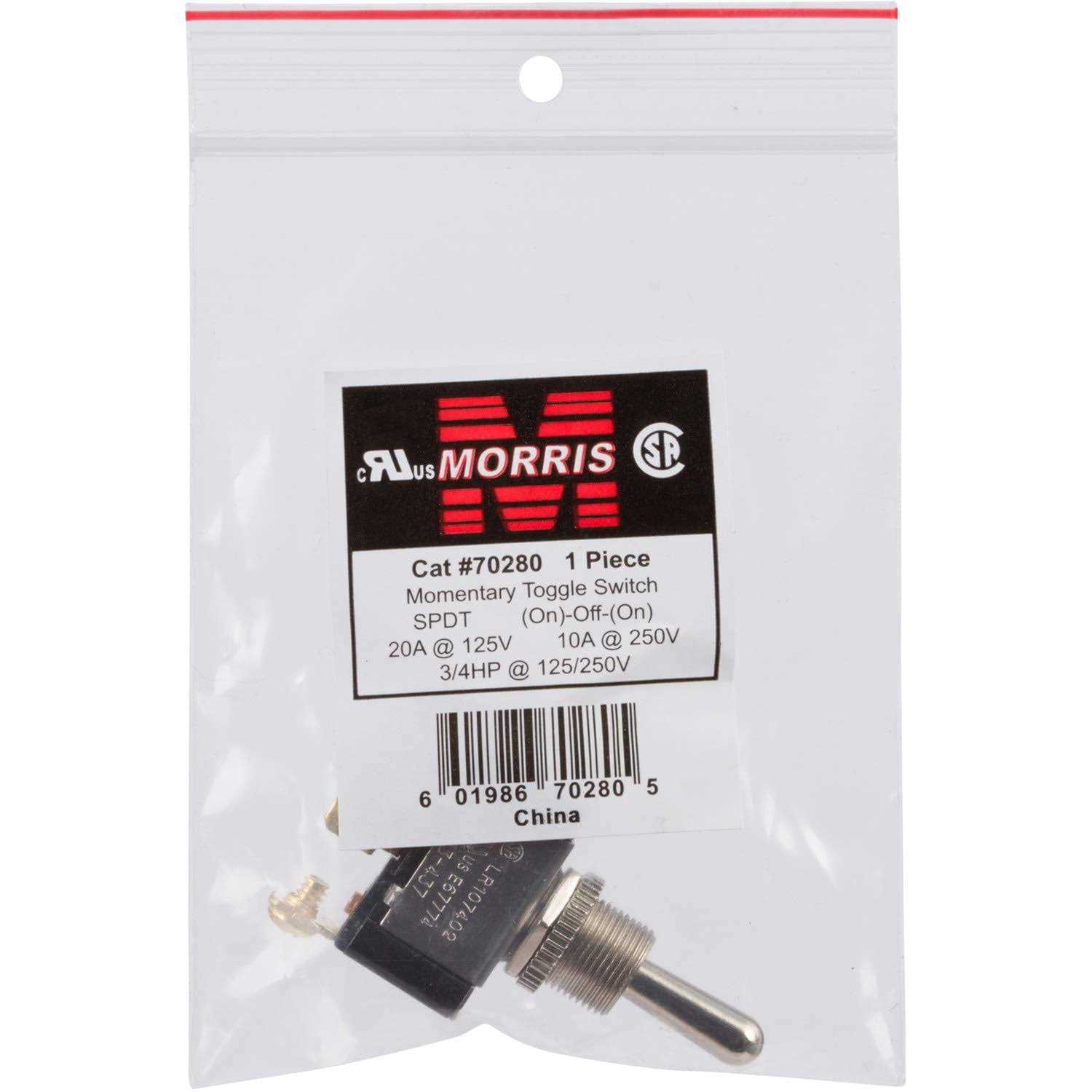 Morris 70270 Heavy Duty Momentary Contact Toggle Switch SPDT On-Off - Image 4