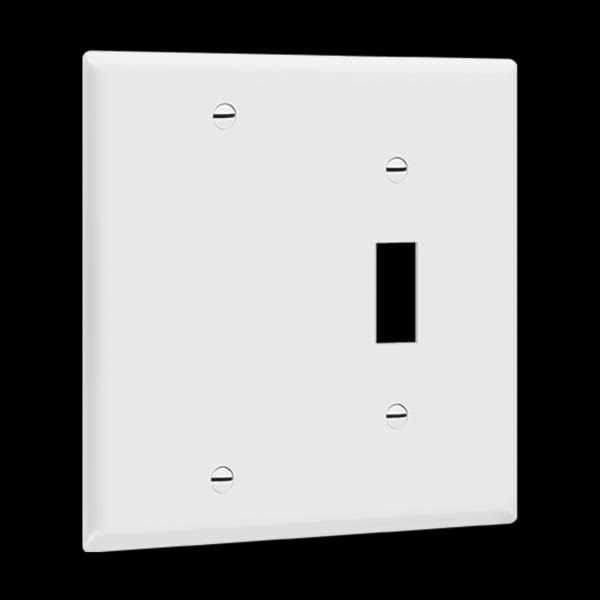Enerlites 880111-W 2-Gang Blank/Toggle Wall Switch Plate - Image 4
