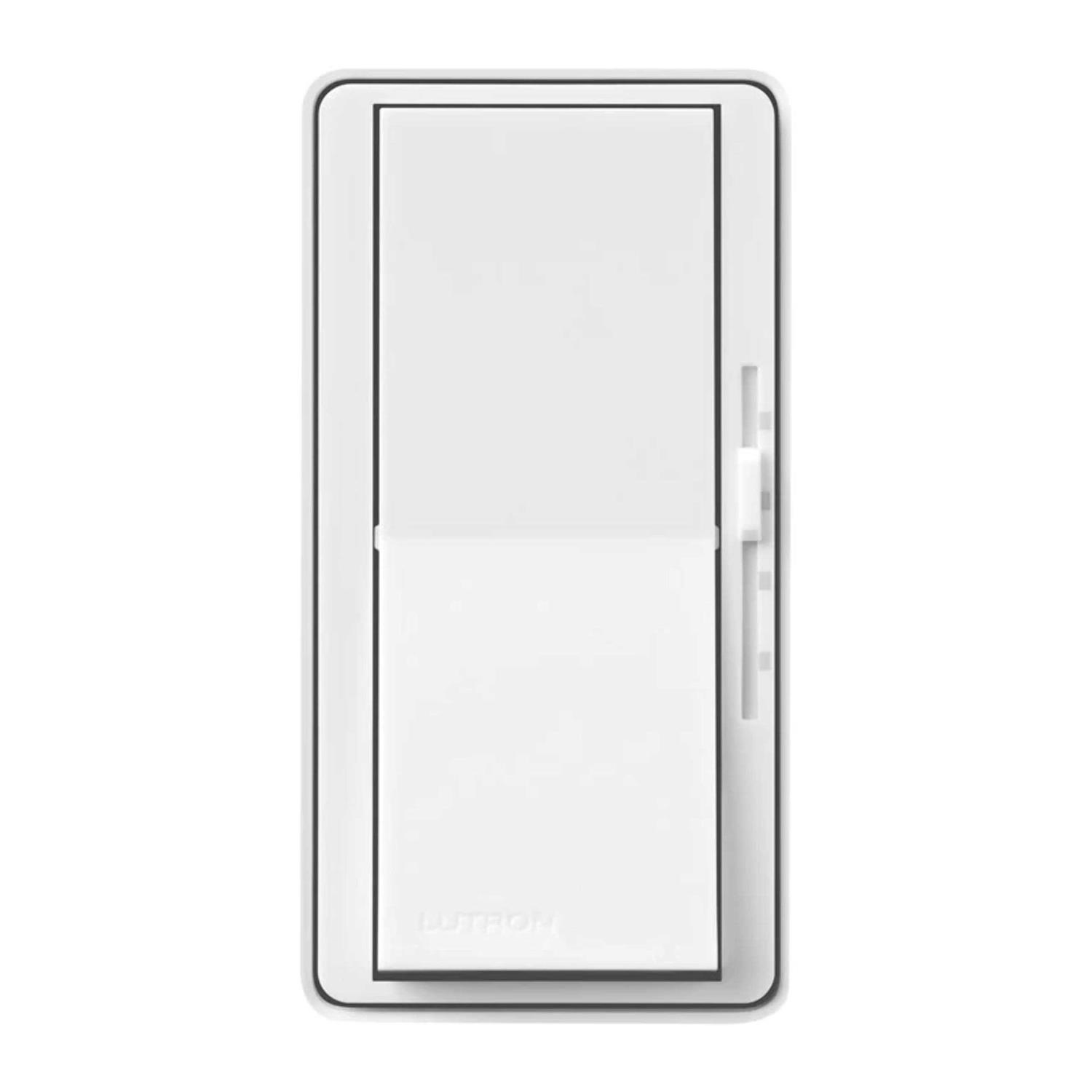 Lutron Diva Light & Fan Control Switch White DVFSQ-LFH-WH