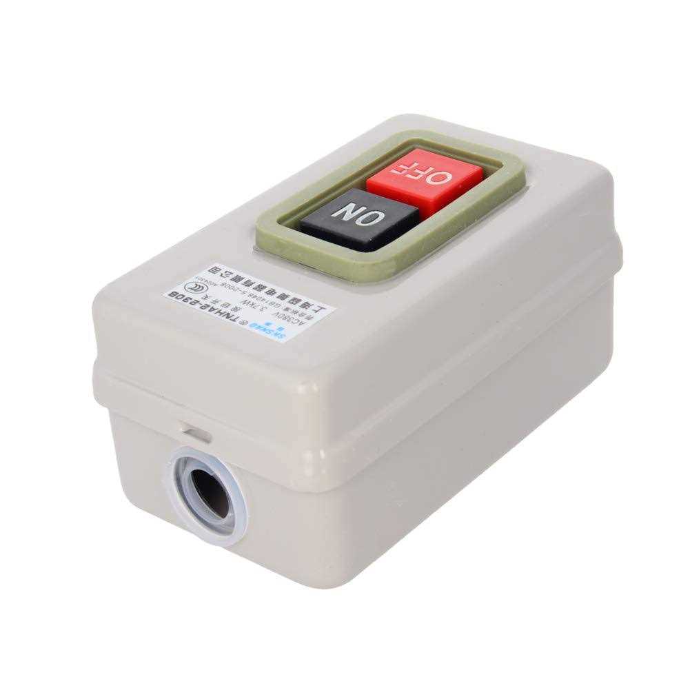 Fielect Start Stop Push Button Switch On/Off 3.7KW BS230B for Motor