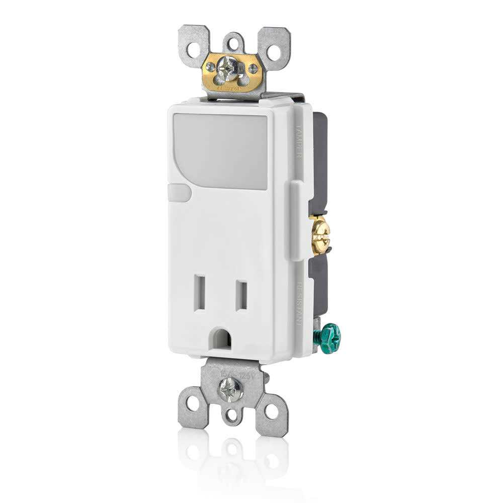 Leviton T6525-W Combination Decora Receptacle/LED Guide Light - Image 3