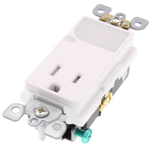 Leviton T6525-W Combination Decora Receptacle/LED Guide Light - Image 5