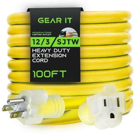 GearIT Outdoor Extension Cord AWG Gauge 3 Prong Plug - Image 3