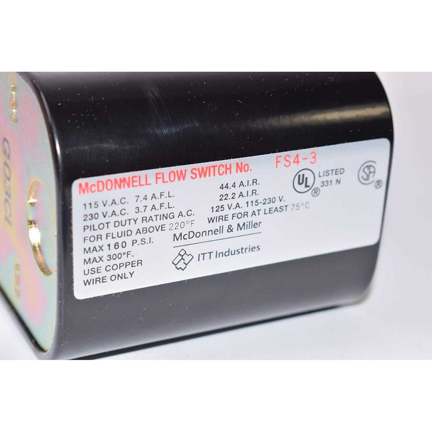 McDonnell & Miller General Purpose FS4-3 Flow Switch 114400 - Image 3