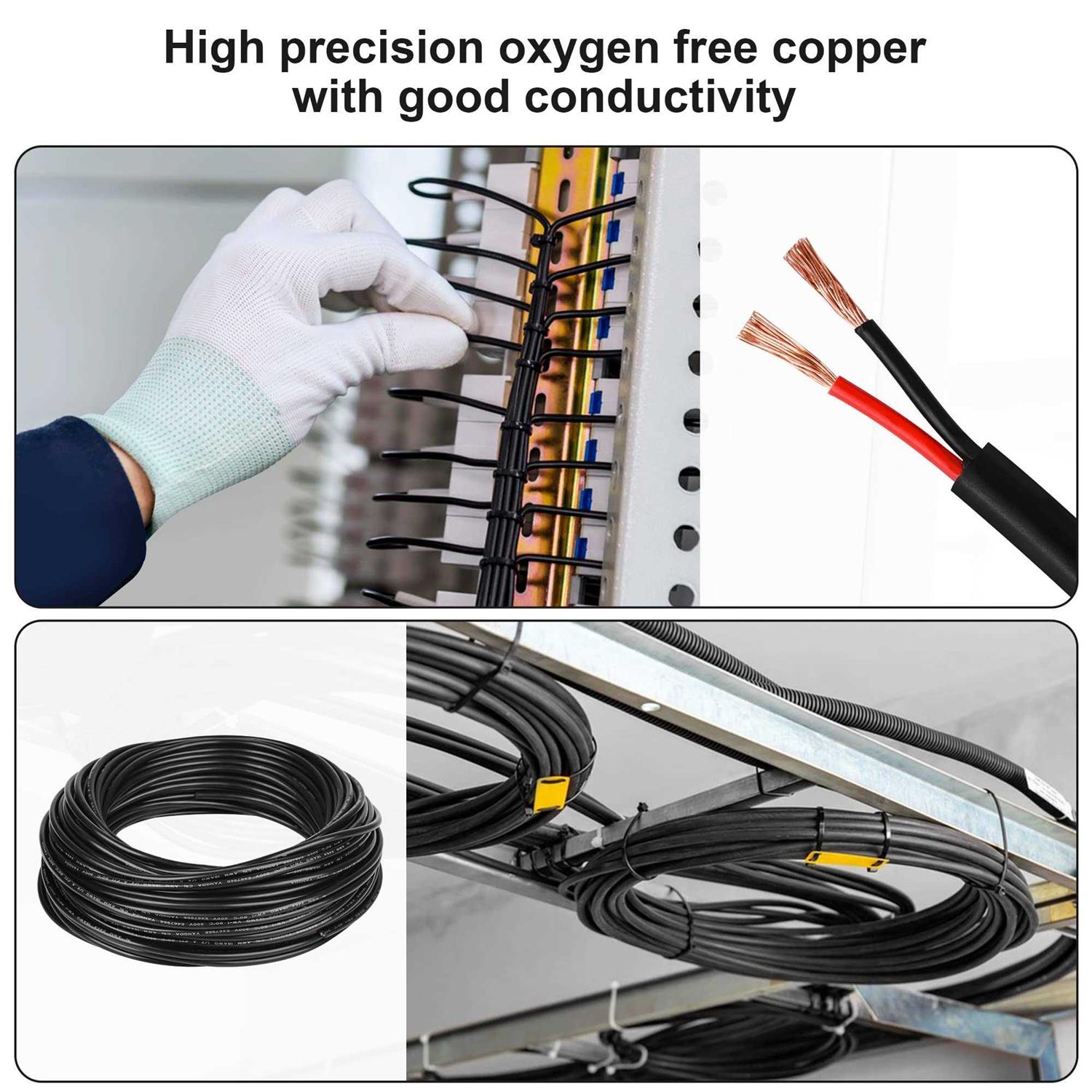 Gauge Electrical Wire 2 Conductor AWG Electrical Wire Stranded PVC Cord Oxygen-Free Copper Cable - Image 5