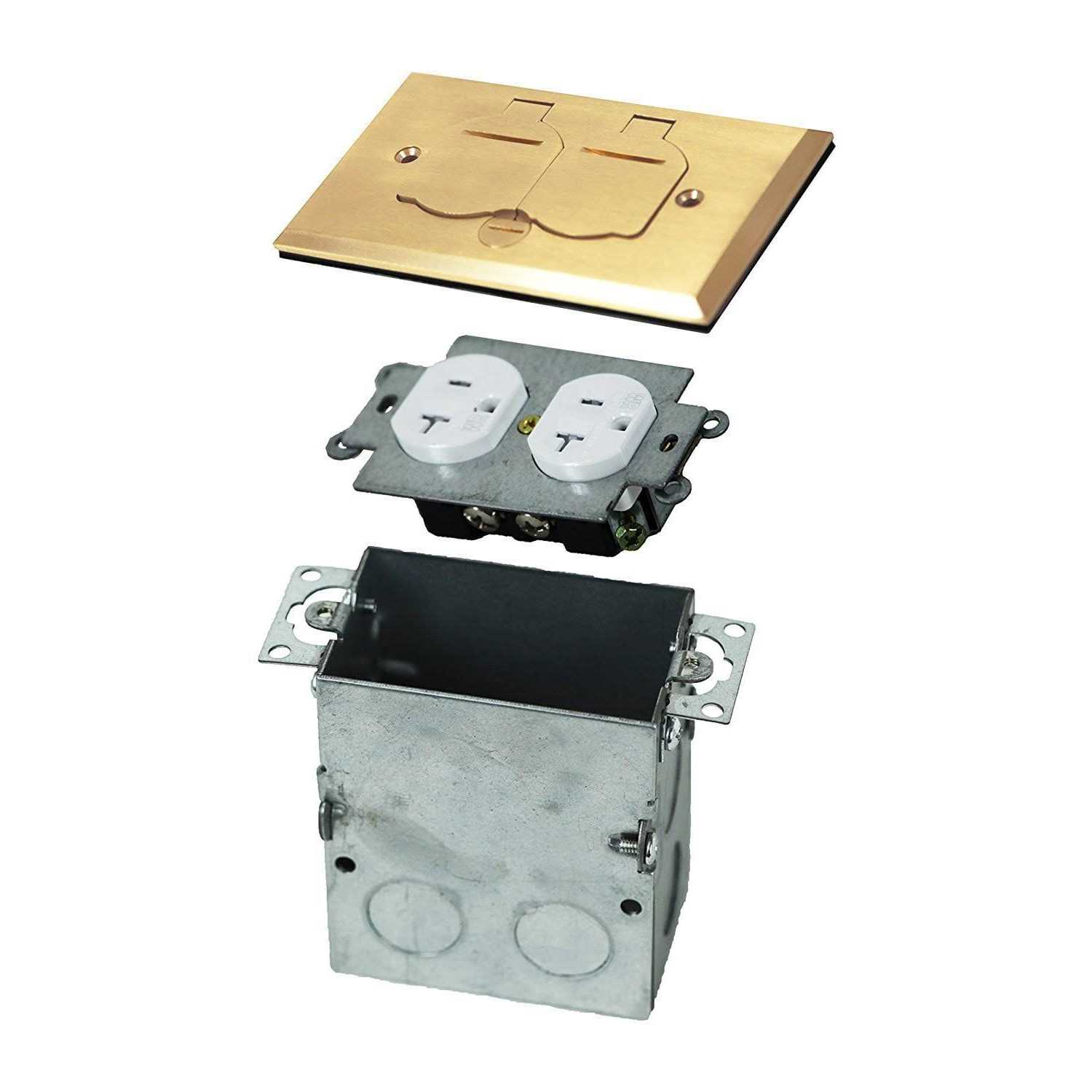 Enerlites Flip Lid Cover Floor Box kit 1-Gang Cover - Image 5