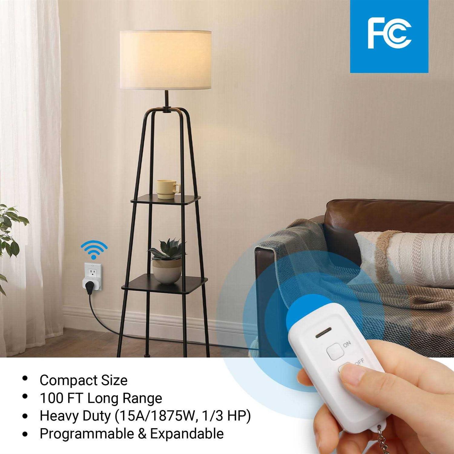 Dewenwils Indoor Wireless Remote Control Outlet Switch - Image 5