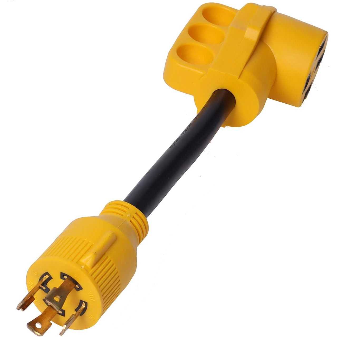 GearIT 50 Amp to 30 Amp 4-Prongs Locking Generator Transfer Switch Adapter Cord - Image 5