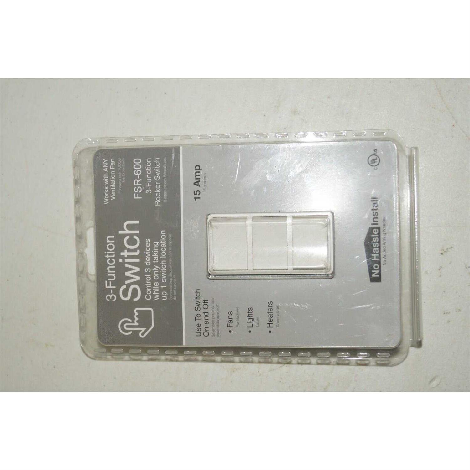 GTR Technologies INC 3-Function Rocker Combination Switch in White FSR-600-W7 - Image 4