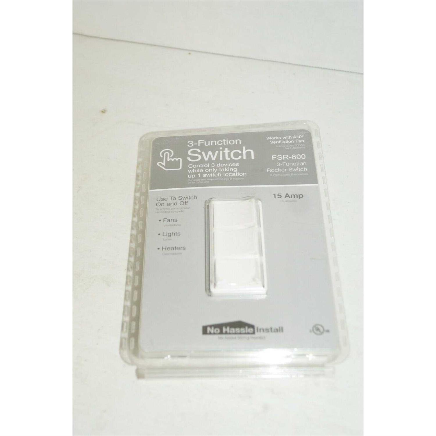 GTR Technologies INC 3-Function Rocker Combination Switch in White FSR-600-W7 - Image 5