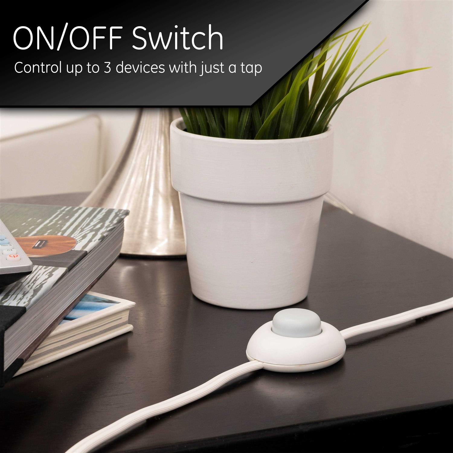 GE 3-Outlet Polarized Extension Cord with Switch - Image 3