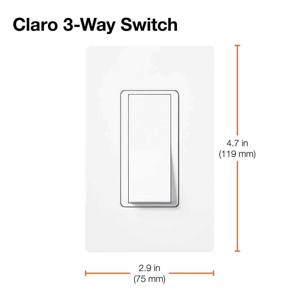 Lutron CA-3PS-WH Claro 3-Way Switch - Image 3