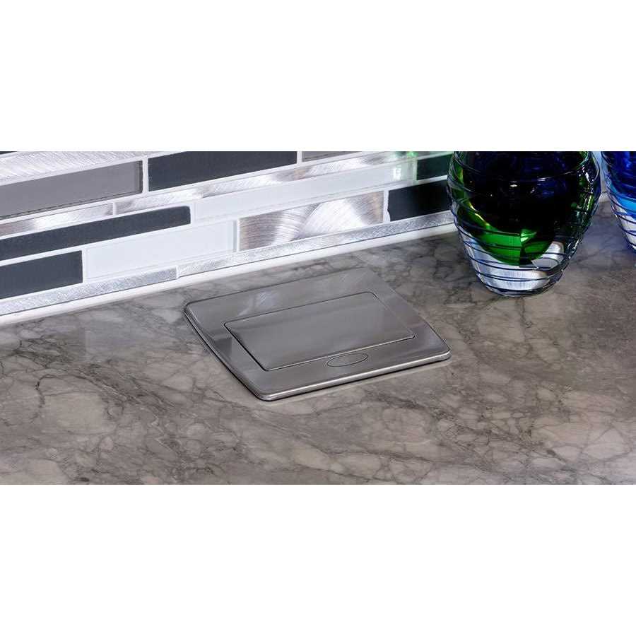 Lew Electric PUFP-CT-SS-PB Kitchen Countertop Pop Up 20A Power Outlet - Image 5