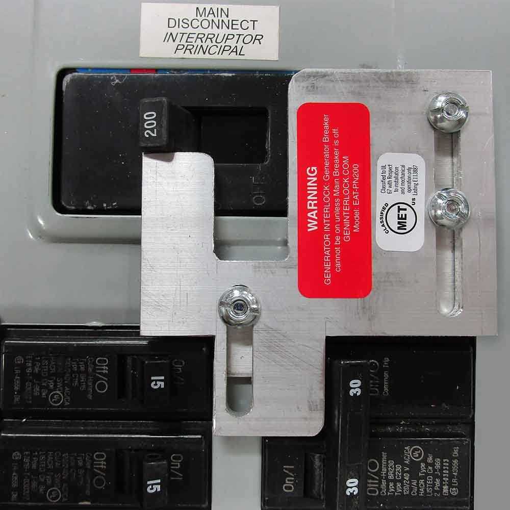 GenInterlock EAT-PN200 Generator Interlock Kit Breaker Panel 150/200 Amp Panels Cutler Hammer BR Series - Image 4