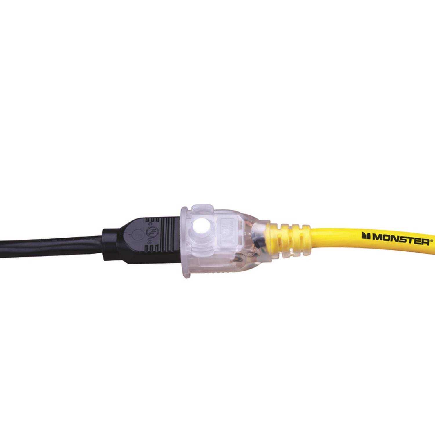 Monster Outdoor Extension Cord 14/3 SJTW Yellow - Image 3