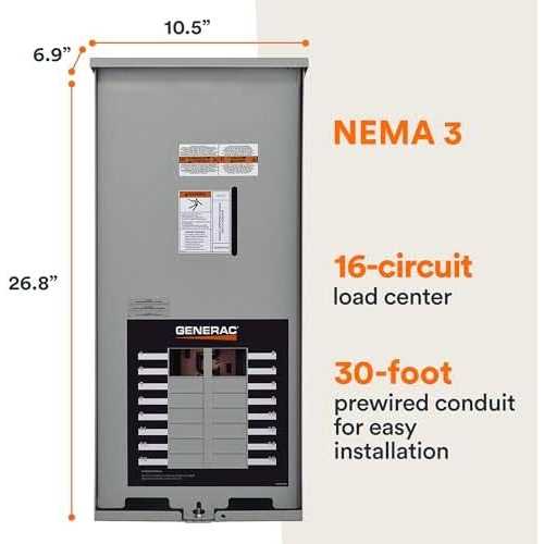 Generac 16 Circuit NEMA 3R Automatic Transfer Switch RXG16EZA3 - Image 3