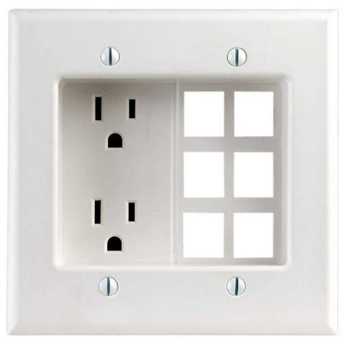 Leviton 690-W Recessed Duplex Receptacle 125 Vac