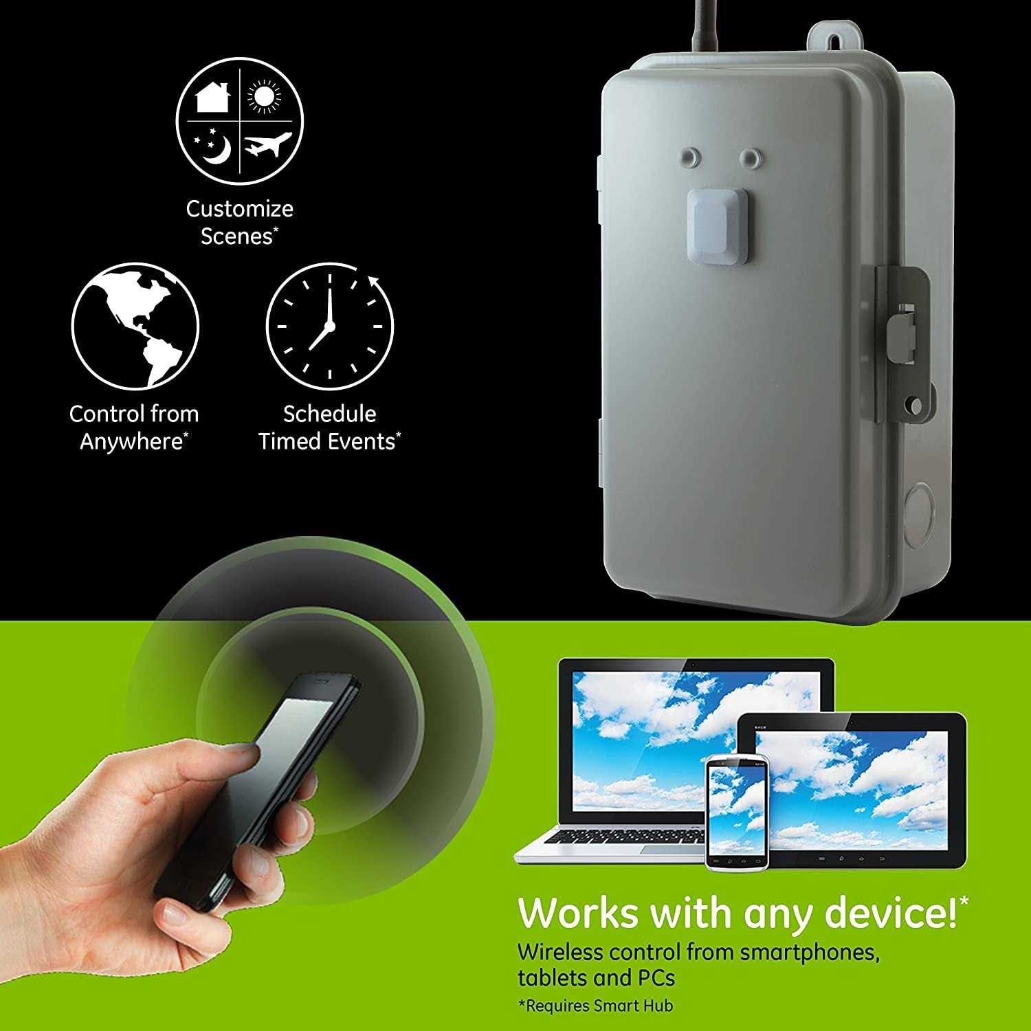 Enbrighten Z-Wave Plus 40-Amp Indoor/Outdoor Metal Box Smart Switch - Image 5